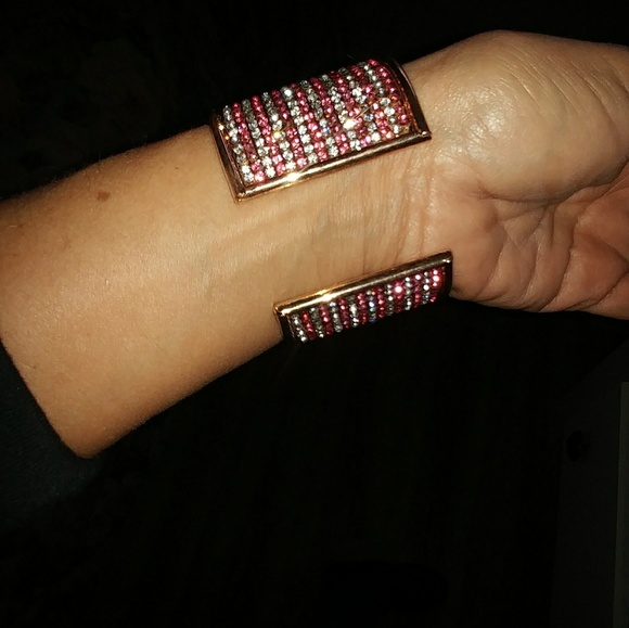 NWOT GENUINE PINK AND WHITE TOPAZ CUFF - Picture 8 of 8